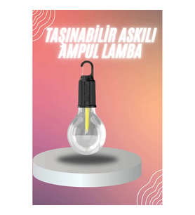 Mey İthalat® Şarjlı Dekoratif Kamp Lambası Askılı Ampul Led Işık Type-C Girişli
