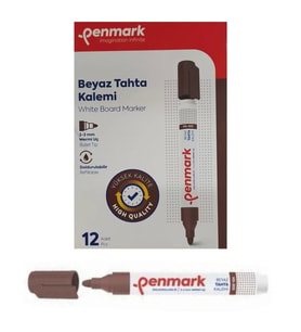 Penmark Beyaz Yazı Tahtası Kalemi KahveRenk (12 Adet)
