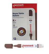 Penmark Beyaz Yazı Tahtası Kalemi KahveRenk (12 Adet)