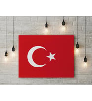 Türkiye Cumhuriyeti Bayrağı Kanvas Tablo 40x55cm Türk Bayrağı Dekoratif Tablo