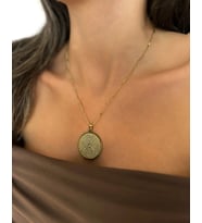 Çelik Arkasına İsim Yazılır Esmaül Hüsna Kolye  Allah'ın 99 İsmi Yazılı  Esma-ül Hüsna Unisex Kolye (MANEVİ HEDİYE ÖZEL GÜN HEDİYE) (Gold)