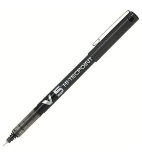 Pilot V5 Hi-Tecpoint Siyah İğne Uçlu Roller Kalem