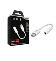 Auris ARS-JA01 Type-C to 3.5mm Stereo Jak Dönüştürücü Adaptör (Siyah)