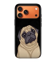 iPhone 17 Pro Max Uyumlu Kılıf Lansman İçi Kadife Temalı Desenli Silikon Minnoş Pug
