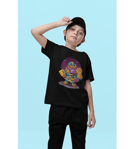 Avengers Thanos Baskılı Unisex Film Çocuk Tişört (1-12 Yaş)