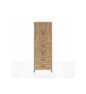 Arges Dolap 4 Raflı 3 Çekmeceli 4 Kapaklı 88x30x243 Aytaşı-Çam