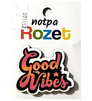 Notpa Rozet Ahşap Good Vibes - 3 adet