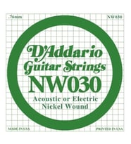 Daddario NW030 Elektro Ve Akustik Tek Tel, A-(La), 0.030