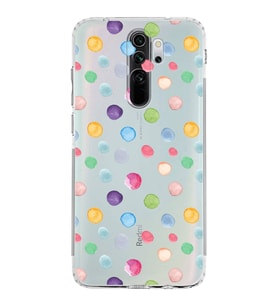 PrintiFy Xiaomi Redmi Note 8 Pro ile Uyumlu Water Color 6  Kamera Korumalı Şeffaf  Kılıf