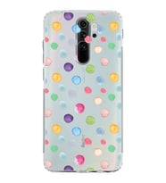 PrintiFy Xiaomi Redmi Note 8 Pro ile Uyumlu Water Color 6  Kamera Korumalı Şeffaf  Kılıf