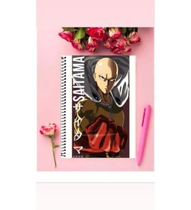 One Punch Man Anime Defter 1 Adet Özel Tasarım A4 Boyutu Telli Kareli Defter 21*29 Cm