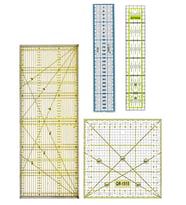 Terzi Modelist Patchwork Kesme Kapitone Dikiş Şeffaf Cetvel Seti 4 Parça