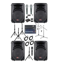 Lastvoice Ample Surface-Paket-4 Aktif hoparlör ve Mixer Full Ses Sistemi Seti