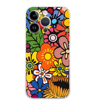 PrintiFy iPhone 14 Pro Max ile Uyumlu Retro Color 2  Kamera Korumalı Şeffaf  Kılıf