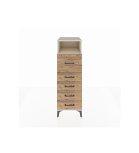 Kronos Dolap Tek Raflı 5 Çekmeceli 44x59x134 Aytaşı-Çam