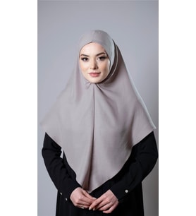 Taş Pratik Hazır Geçmeli Tesettür Eşarp Pamuk Caz Kumaş Düz Hijab 2306_46