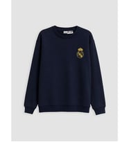 LCW Kids Lacivert Real Madrid Baskılı Erkek Çocuk Sweatshirt