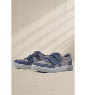 Rakerplus Hakiki Deri Lacivert Cırtlı Erkek Çocuk Sneaker