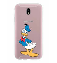 Samsung Galaxy J7 Pro Kapak Donald Duck Tasarımlı Şeffaf Silikon Kılıf