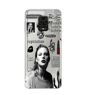 Redmi Note 9 Pro/Note 9S Uyumlu Taylor Swift Desenli Şeffaf Telefon Kılıfı