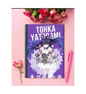 Tohka Yatogami Anime Defter 1 Adet Özel Tasarım A4 Boyutu Telli Çizgili Defter 21*29 Cm