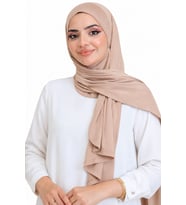 Penye Boyun Kapamalı Şal Başörtü Hazır Giyim Turban Esnek Jersey Şal