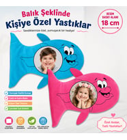 Balık yastık mavi