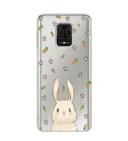 Redmi Note 9 Pro / 9s Uyumlu Tatlı Tavşan Tasarımlı Şeffaf Telefon Kılıfı