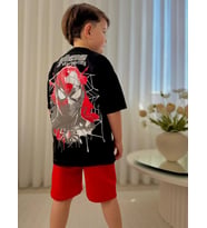 Cg Kids Örümcek Adam Tshirt&Şort Sırt Baskı Detaylı Erkek Çocuk Alt Üst Takım