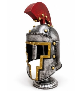 Metal Şövalye Miğferi Biblosu 53x16 cm Dekoratif Obje