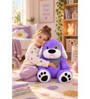 Harika Peluş Karizmatik Korsan Köpek (%100 yerli ) (Lila)