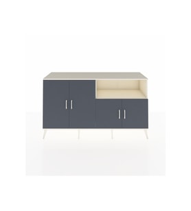 Kronos Konsol 6 Raflı 4 Kapaklı 176x59x99 Aytaşı-Antrasit/Aytaşı