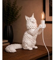 3dlab 3D Lab Siyah Kedi Figürlü Premium Dekoratif Masa Lambası