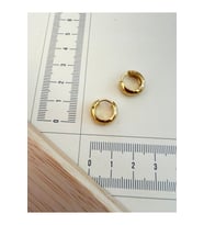 316 L Cerrahi Çelik 5mm*10mm Bombeli Çelik Halka Küpe Gold
