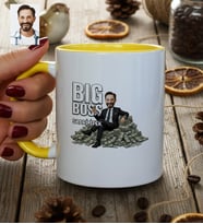 Kişiye Özel Karikatürlü Erkek Patron Kupa Bardak Doğum Günü Hediyesi