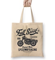 Full Speed Motor Speedway Racing Motorbike Bez Çanta Uzun Saplı