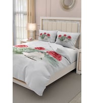 Çift Kişilik ( Lastikli Çarşaflı ) %100 Pamuk Saten Nevresim Takımı Big Birdy