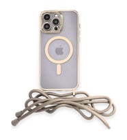 Apple İphone 12 Pro Kılıf Divo Lazer Askılı Magsafe Kapak - Gold