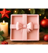 3D Baskı Fiyonklu Hediye Kutusu - Dekoratif Sunum ve Saklama Kutusu-Pembe