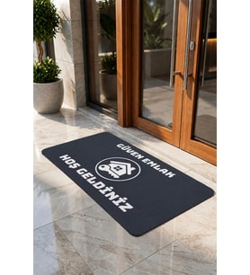 Valerine Life Kapı Önü Paspası 50x90cm Dijital Baskı Kaymaz Kişiye Firmaya Özel Emlak Gayrimenkul