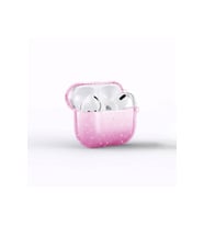Apple Airpods 3. Nesil Uyumlu Zore Allstar Airbag 32 Parlayan Simli Saydam Renkli Kılıf (Pembe)
