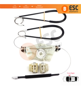 VW New Beetle C1 1C1 1997-2011 3-Kapı HB 1C0837656 İçin Elektrikli Ön Sağ Kapı Cam Kriko Tamir Seti