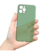 Apple iPhone 12 Pro Max Uyumlu Ultra İnce Zar Telefon Kılıfı (Yeşil)