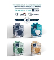 Musk FFP2 Maske 40 Adet (Lacivert,Beyaz,Yeşil,Taba)