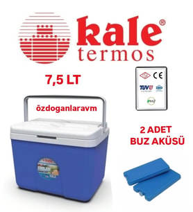 Kale Termos -7,5 Litre Oto Pinik Kamp  Termosu Buz Akülü