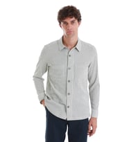 Yeşil Klasik Fit Çizgili Uzun Kollu Overshirt Gömlek Ceket