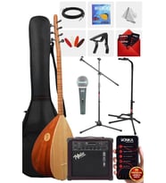 Yonka B-142K-AMP Amfili Kısa Sap Çınar Ağacı Kaliteli Saz Bağlama Seti