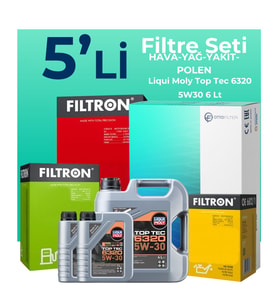 Filtron Peugeot Expert 1.5 Dizel Filtre Bakım Seti Liqui Moly Motor Yağlı (2017-2025) 5 Li