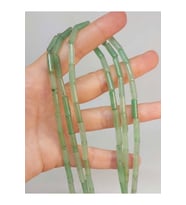 Bileklik Boy Yarım Dizi Aventurin Taşı Silindir Kesim 4x12.5mm (49382) (18CM UZUNLUĞUNDADIR)