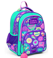 Coral High Yeşil Mor Üç Bölmeli İlkokul Okul Sırt Çantası - Kız Çocuk